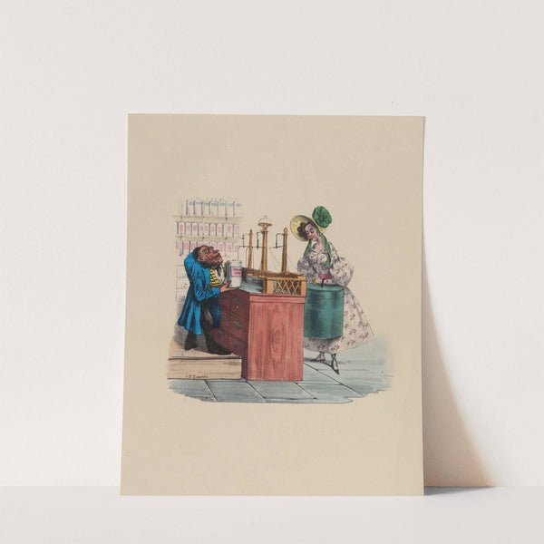 Mayeux pharmacien. Ce n’est pas pour moi Monsieur (1831) by Charles-Joseph Traviès de Villers