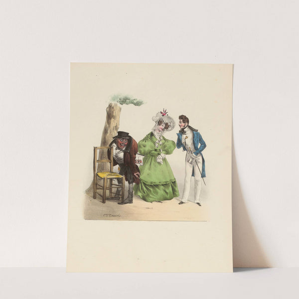 Mayeux va recevoir la réponse sur le dos (1831) by Charles-Joseph Traviès de Villers