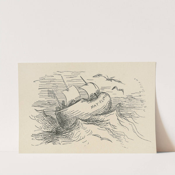 Mayflower at sea by Thomas Nast