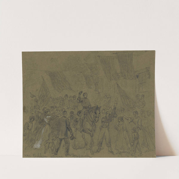 McClellan entering Frederick by Alfred Rudolph Waud