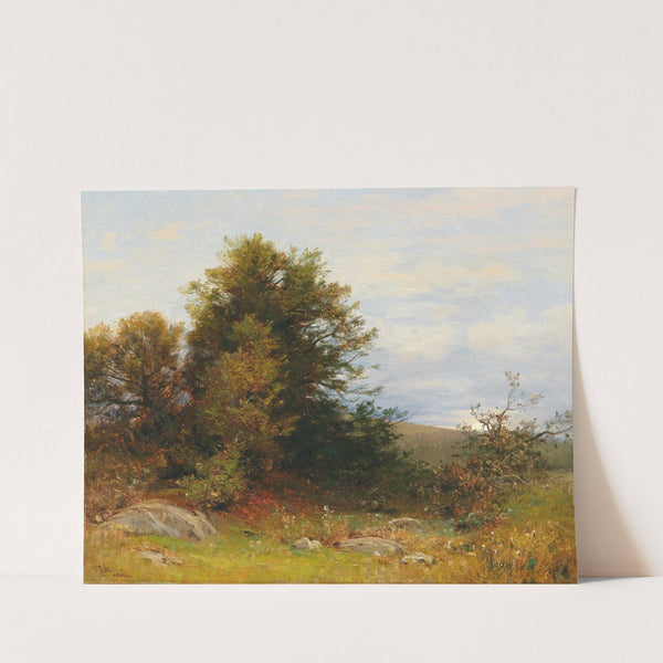 Meadow Embankment with the Moon Rising by Ludwig Willroider