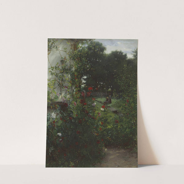 Meadow in front of Leibl's studio in Aibling by Johann Sperl