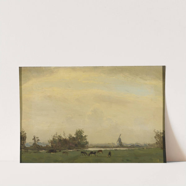 Meadow Landscape on the Spaarne (1890 - 1919) by Gerrit Willem Dijsselhof