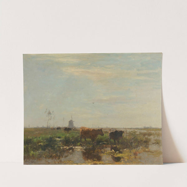 Meadow with Cows by the Water by Willem Maris