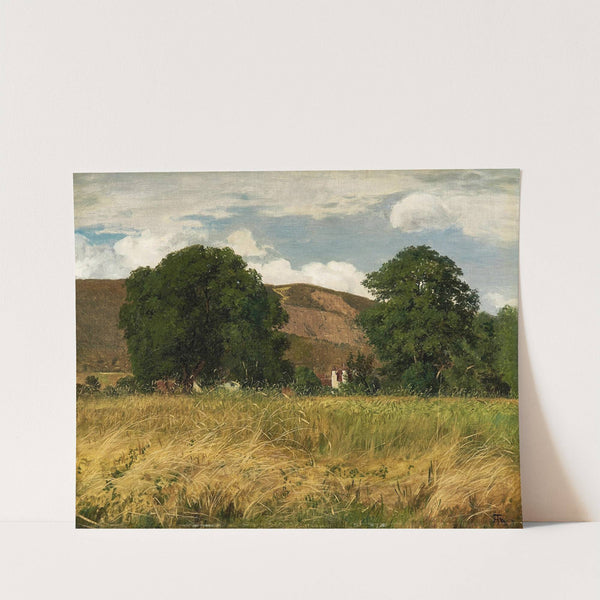 Meadow with two big trees by Hans Thoma