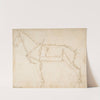 Measured Drawing of a Horse Facing Left (ca. 1480–88) by Andrea del Verrocchio