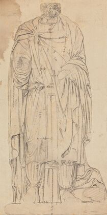 Measured Drawing of Sculpture in Gymnasium at Ephesus
