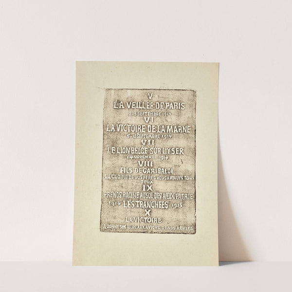 Médailles Pl.0 (1914-1915) by Pierre Roche