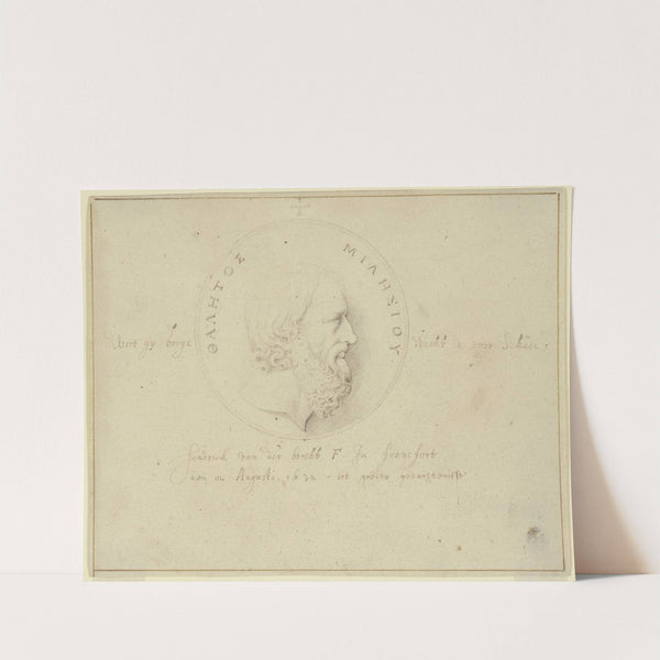 Medaillon mit der Büste des Thales von Milet by Hendrik van der Borcht II