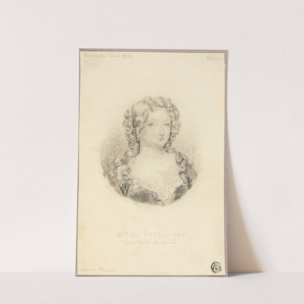 Medallion Portrait of Mlle de Fontanges (1832) by Eugène Devéria