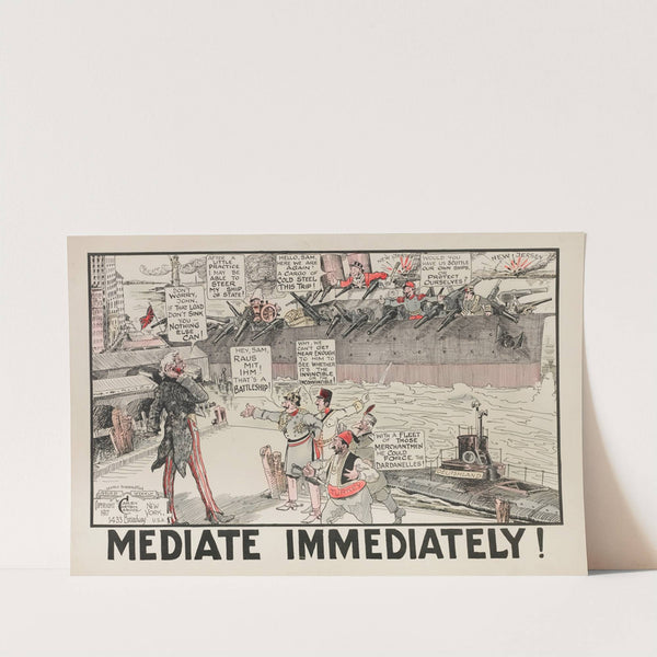 On the Scales of Justice (1916) by Carey Cartoon Service