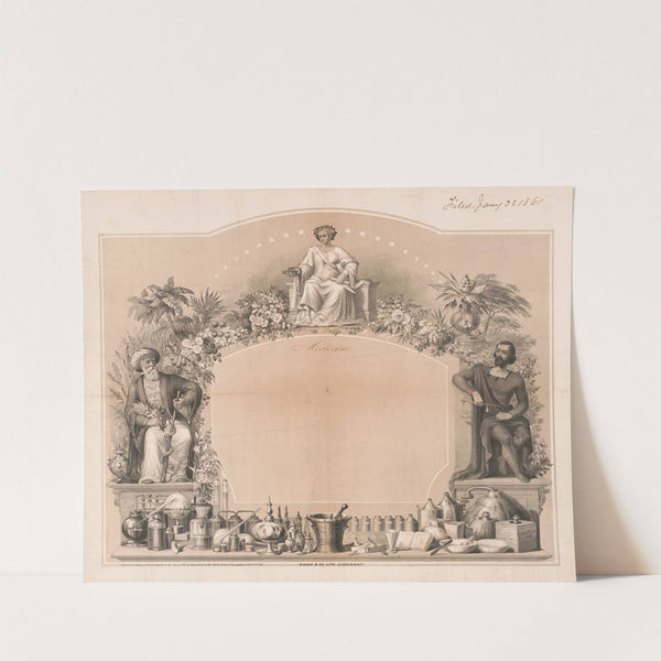 Medicine card (1861) by Gibson & Co. Lith