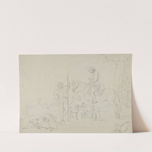 Medieval Hunting Scene by Franz Pforr