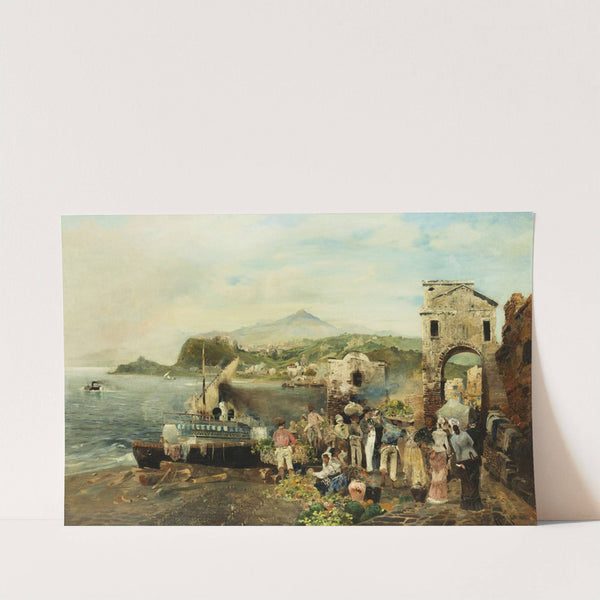 Mediterrane Uferlandschaft (1882) by Robert Alott
