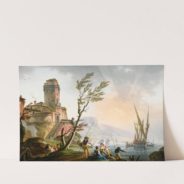 Mediterranean Landscape by Charles-François Grenier De Lacroix