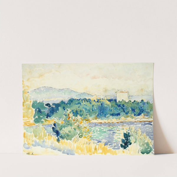 Mediterranean Landscape with a White House by Henri-Edmond Cross