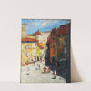 Mediterranes Stadtmotiv mit belebter Gasse by Hans Ruzicka-Lautenschläger