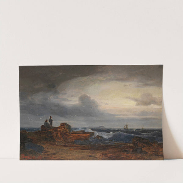 Meeresküste - Fischer und Boote an der Ostsee by Karl Hagemeister