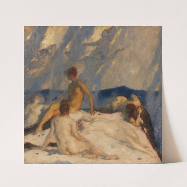 Meeresnymphen in der Brandung (Ca. 1890) by Carl Von Marr