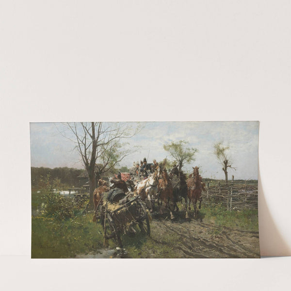 Meeting on a Bridge (1884) by Jozef Brandt