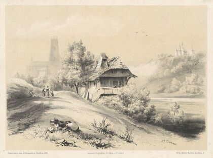 Meierhof (Sur les bords de la Sarine près Fribourg) (1838)