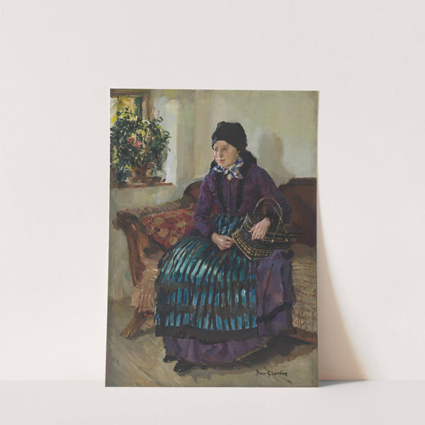 Meine Frau mit Strohhut in Tittmoning by Hermann Groeber