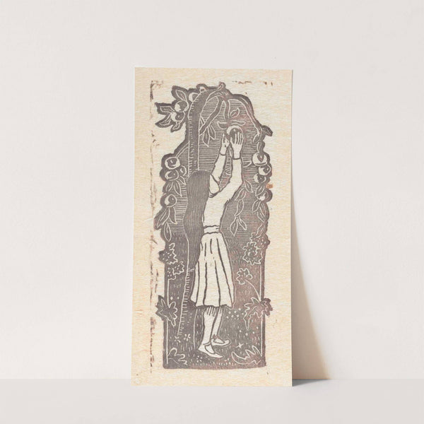 Meisje appels plukkend (1891) by Lucien Pissarro