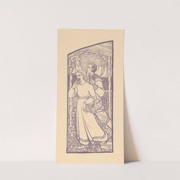 Meisje met een mand en jongen met een touw by Richard Nicolaüs Roland Holst