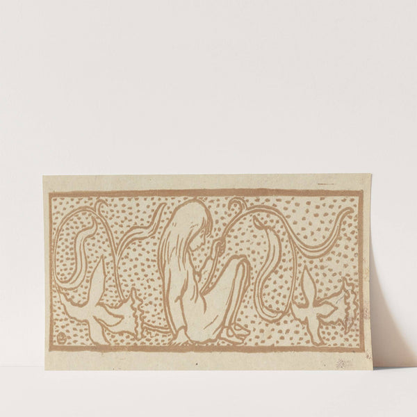 Meisje met narcissen (1889) by Lucien Pissarro