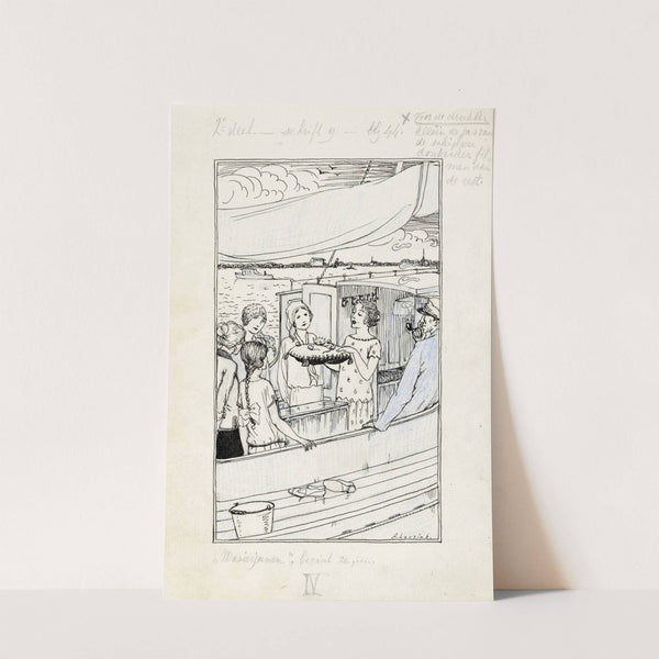 Meisje presenteert een voorwerp op een kussen by Anny Leusink