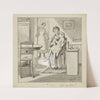 Meisje zit op schoot bij een vrouw in een slaapkamer (1888 - 1943) by Felix Hess