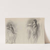 Melancholy woman; two sketches by Felix Octavius Carr Darley