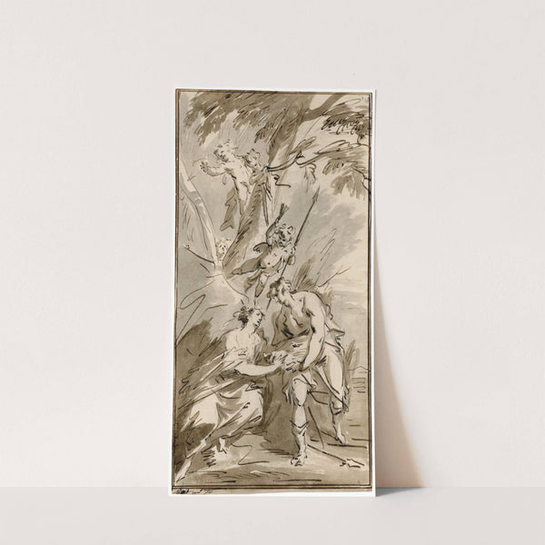 Meleager en Atalanta by Jacob de Wit