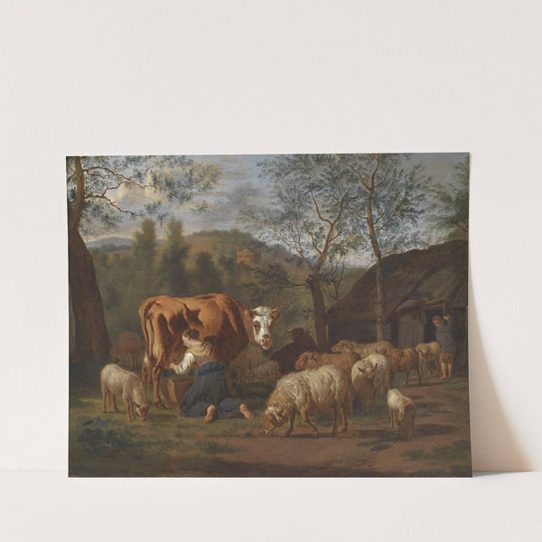 Melkende Magd by Adriaen van de Velde