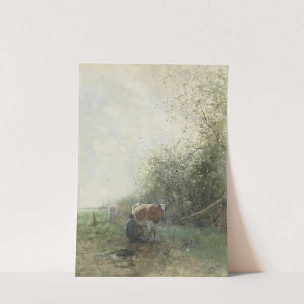 Melktijd by Willem Maris