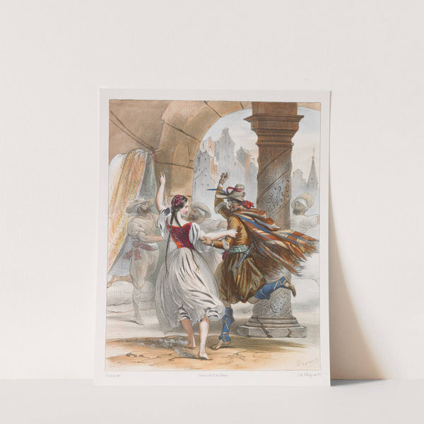 M’elle Adèle Dumilâtre et M’r Corali dans le 2eme acte de La Gipsy, ballet (1845) by Achille Devéria