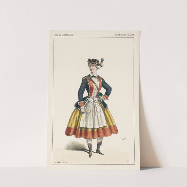 Melle Aline, rôle de La cantinière dans Paquerette (1851) by Alexandre Lacauchie