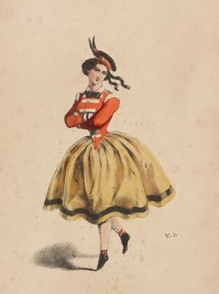 Melle Legrain dans Le corsaire, Théâtre de l’Opéra (1856) — size preview
