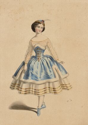 Melle. Marquet, dans Les elfes, Théâtre de l’Opéra (1856)