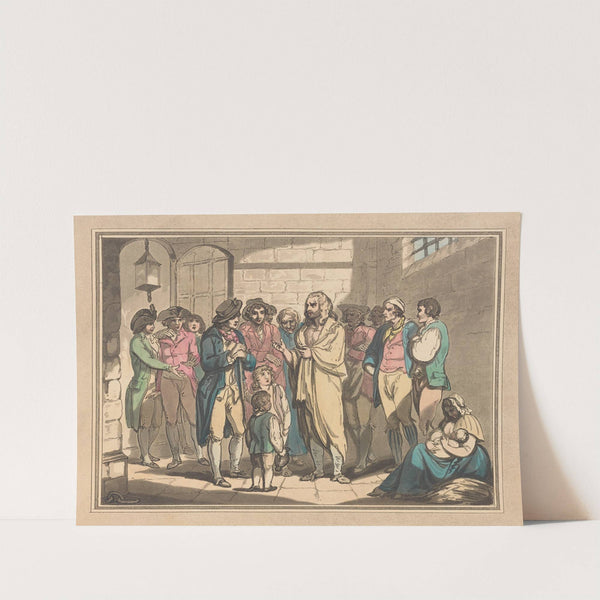 Melopoyn haranguing the prisoners in the fleet (1792) by Thomas Rowlandson