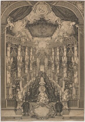 Memorial print for Christiaan August, prince of Anhalt-Zerbst (1750)