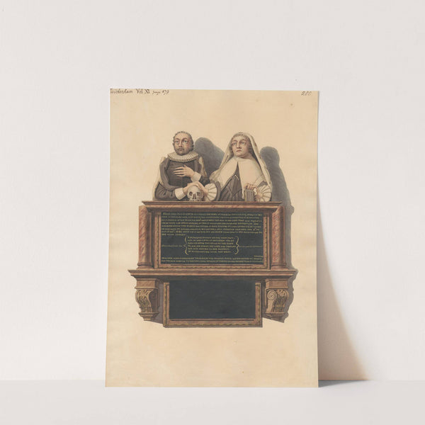 Memorial to Francis Poulton from Twickerham Church by Daniel Lysons