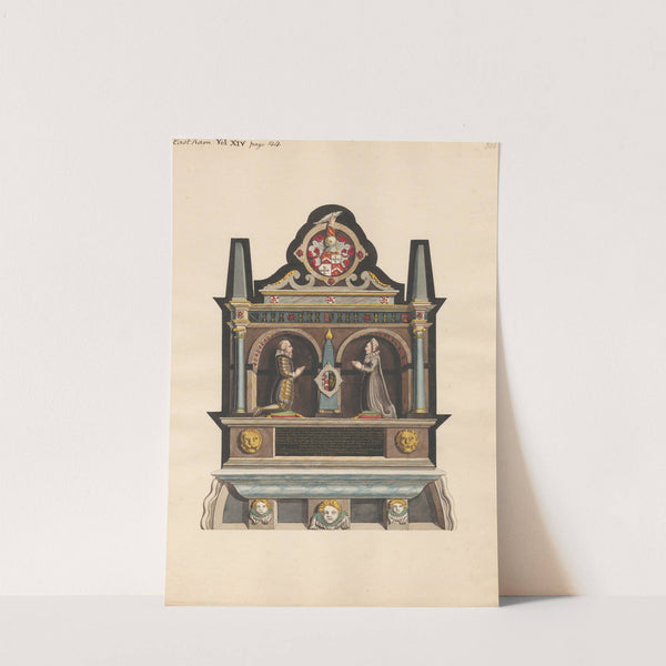 Memorial to Giles Breame from East Ham Church by Daniel Lysons