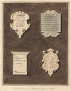 Memorials to Mrs. Mary Staunton, John Silvester, Mrs. Frances Whiterly and Mrs. Rebecca Lone from Bedfont Church