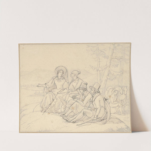 Men and Women Enjoying a View by Martinus Rørbye