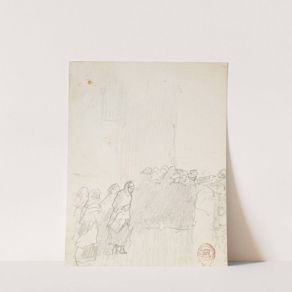 Men and Women Looking Out to Sea, Cullercoats, England by Winslow Homer