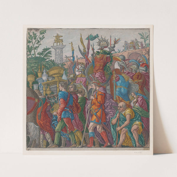 Men Carrying Trophies (1599) by Andrea Mantegna
