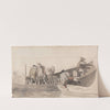 Men Loading a Boat with Barrels by Samuel Scott