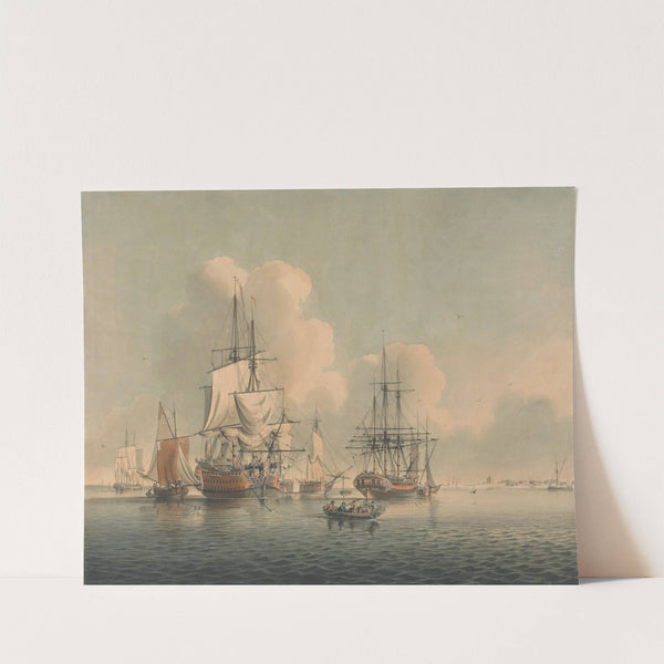 Men of War Lying off Sheerness by John Harris