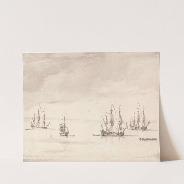 Men of War off Sheerness by Peter Monamy